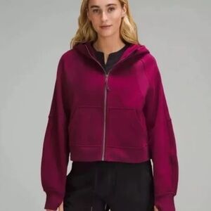 Lululemon Scuba Oversized Full Zip Hoodie XS/S Deep Luxe Athleisure Loungewear
